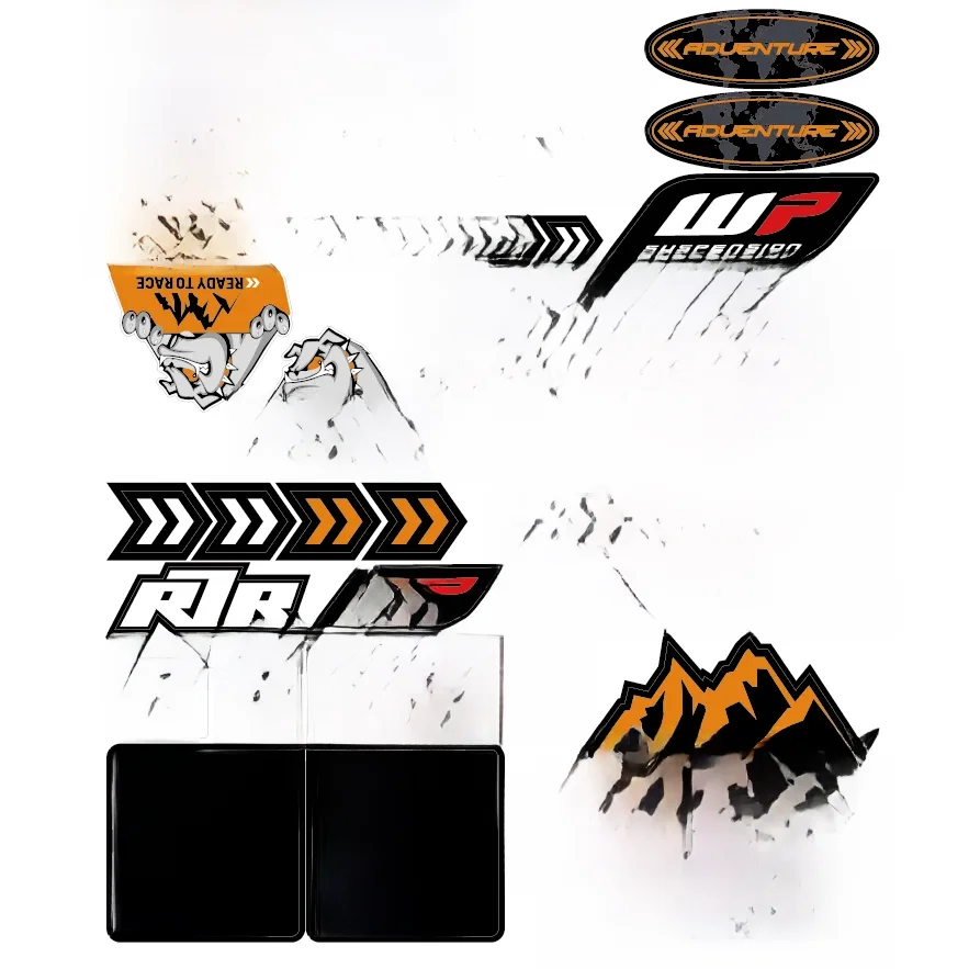 Autocollants réfléchissants pour moto et Motocross, autocollants imperméables pour KTM RC8 Duke 200 250 390 690 790 890 990 1050 1090 1190 1290 ADV