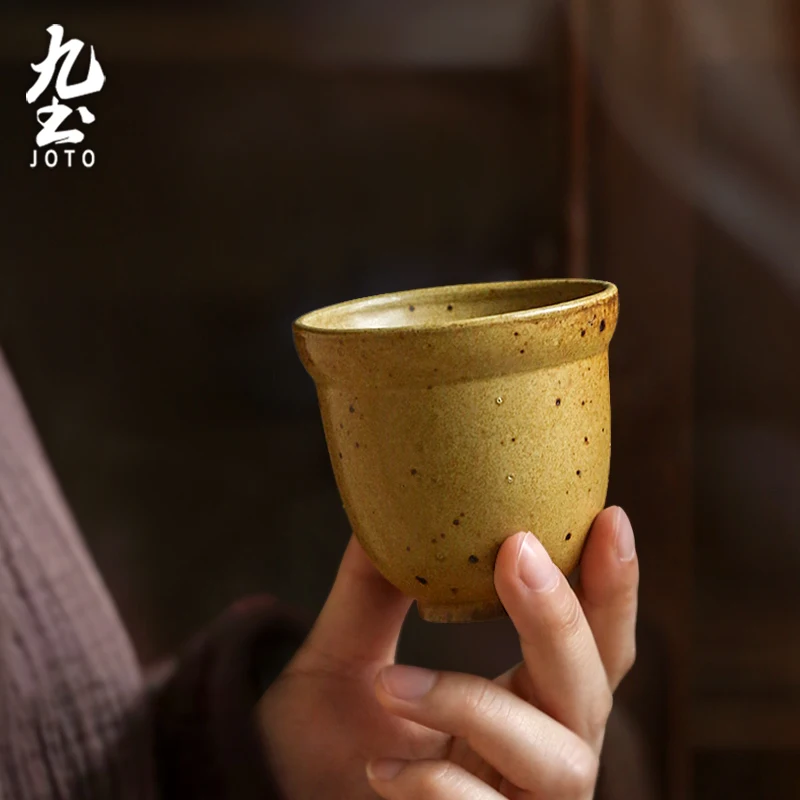 

Керамическая чашка для воды и чая ручной работы JOTO - уникальная и художественная посуда для напитков CUPR0563