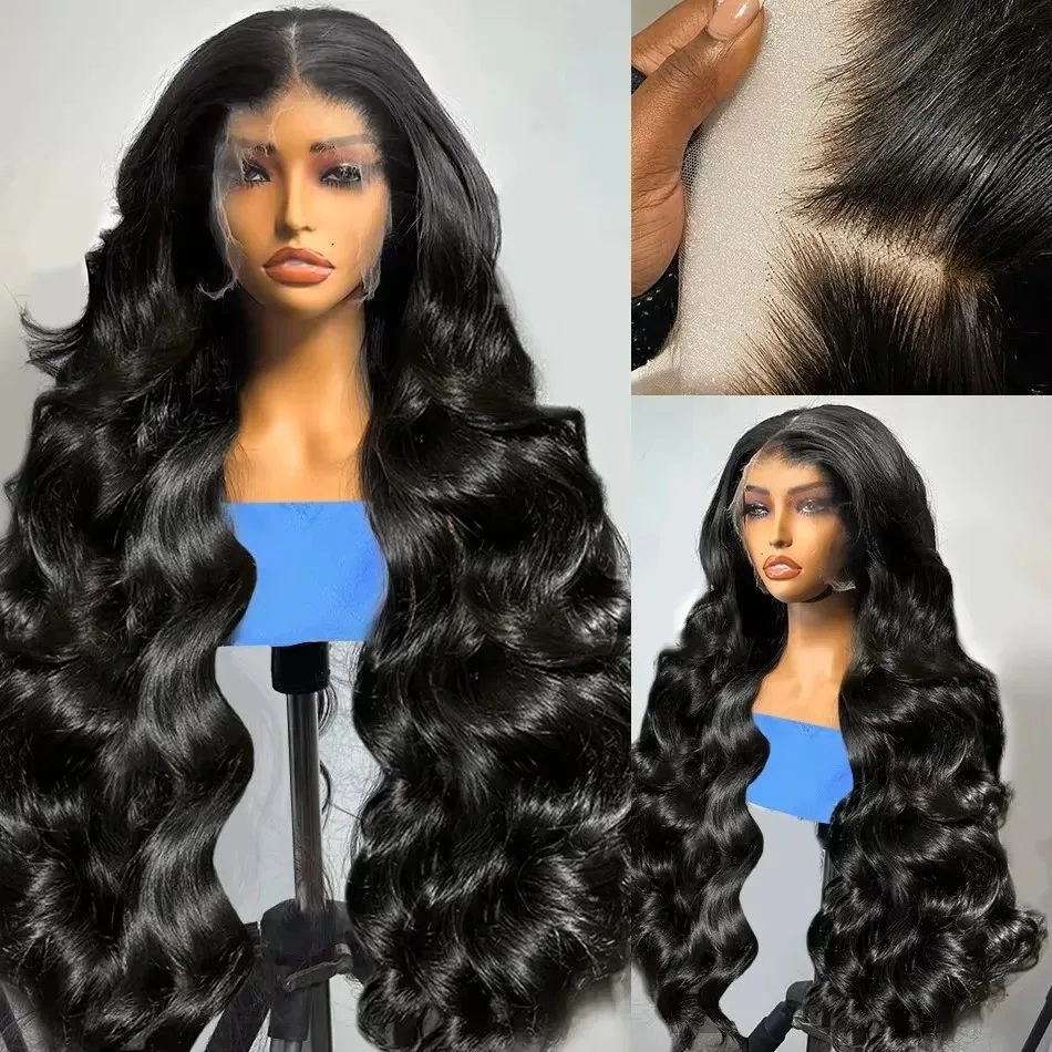 YKB 28 30 Inch 13x6 HD Transparent Lace Front Human Hair Wigs Body Wave 200 Density 13x4 Lace Frontal Wig Brazilian For Women