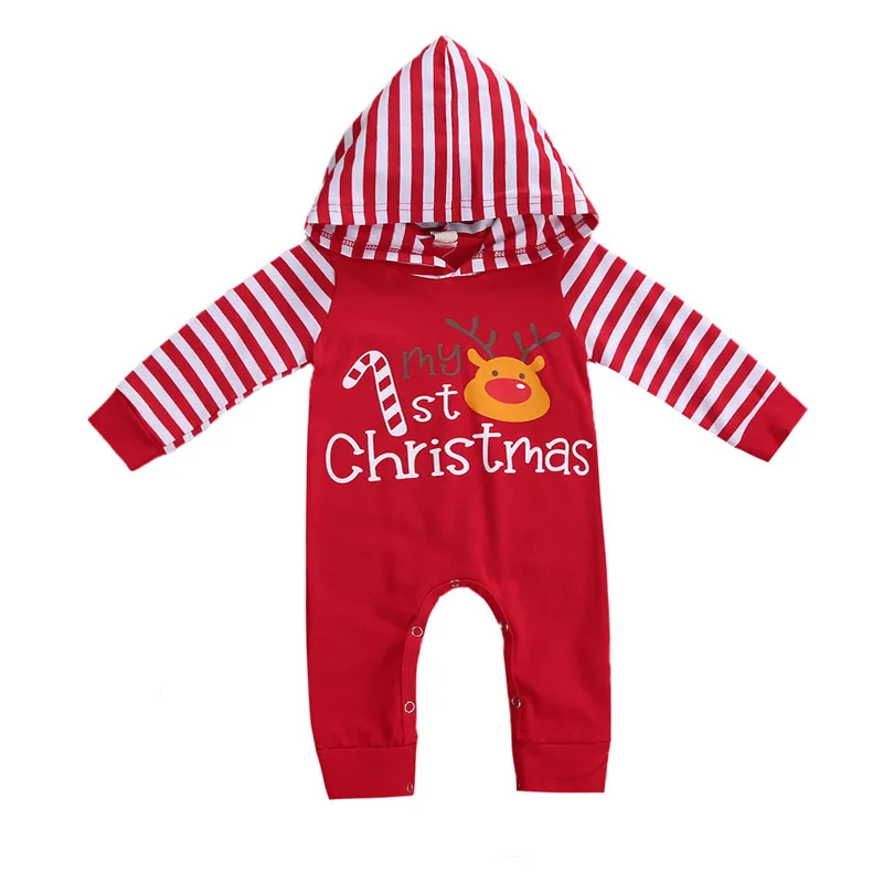 

Infant Toddler Christmas Reindeer Knit Romper Long Sleeve Sweater Jumpsuit Warm Winter Outfits Xmas Clothes for Boys Girls