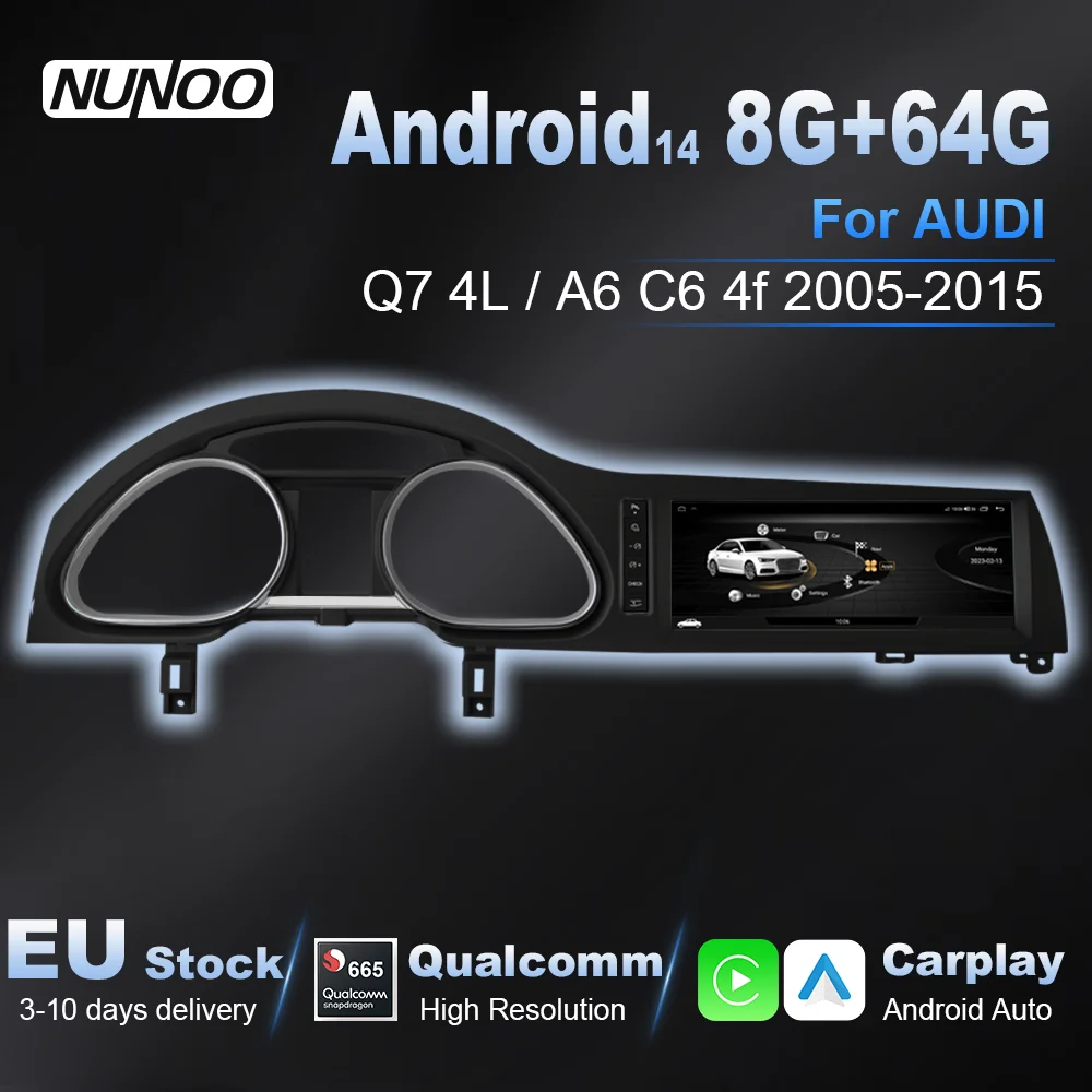 Image of Für Audi A6 C6 Q7 4L 2005-2015 Android Carplay Android Auto Smart Car Systeme Car Play Stereo Radio Audio Multimedia Navigation