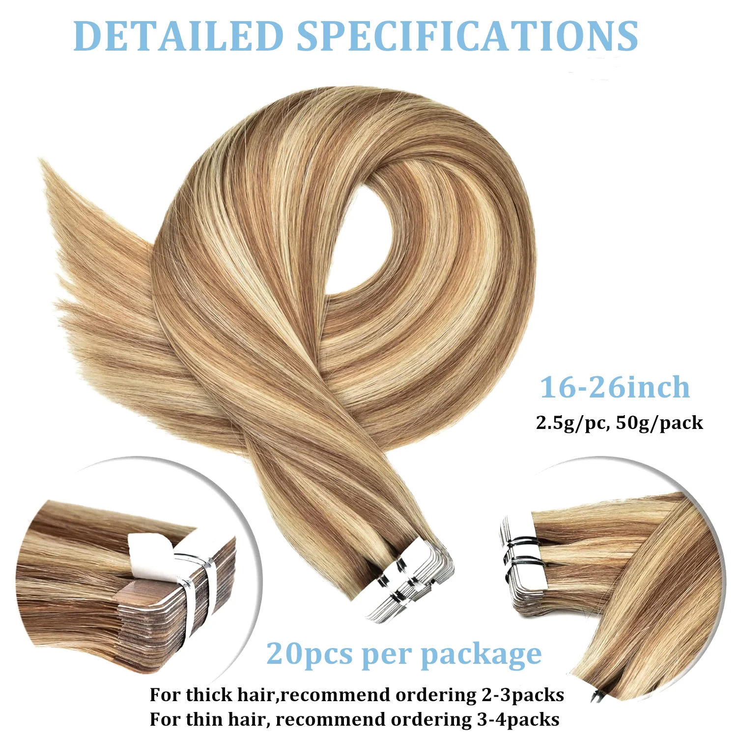 Tape Hair Extensions Human Hair Real Remy Tape in Hair Extension Seamless Skin For Salon High Quality Natural Hair Transplant