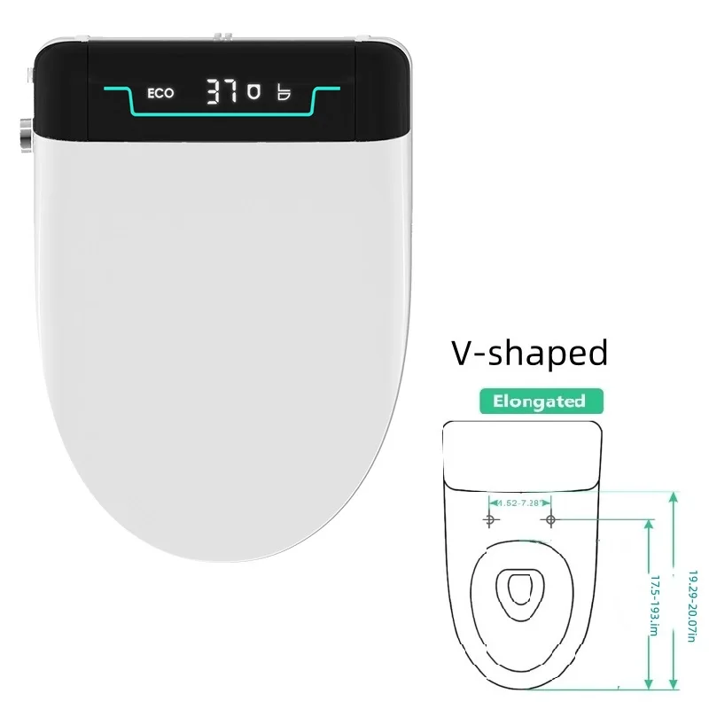 WEllBlue Eco Smart Bidet Zitting, Automatisch Openen/Sluiten, Verwarmd, Energiebesparend, Direct warm water wassen, Luchtdroger, Afstandsbediening, Zelfreinigend
