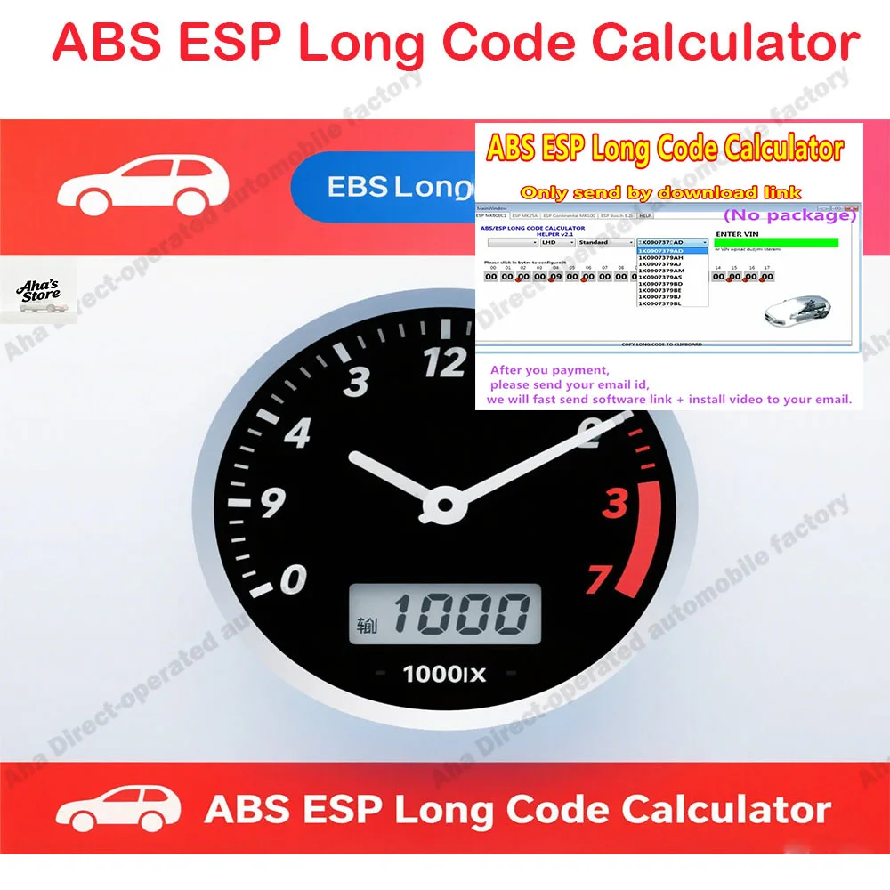 

Newest ABS ESP Long Code Calculator Car Repair Software obd2 scanner Helper MK60EC1 Car accessories software + unlimited install