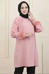 여성 의류 돌 깃털 자세한 Veiling 튜닉 Abaya 가운 새로운 이슬람 Partiy 까마귀 터키 아프리카기도 의류 Kaftan