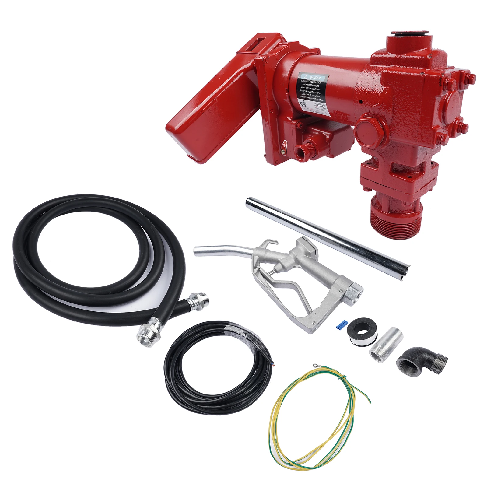 

AP03 Red 12V Fuel Transfer Pump & Nozzle Kit Transfer of Gasoline Diesel Kerosene