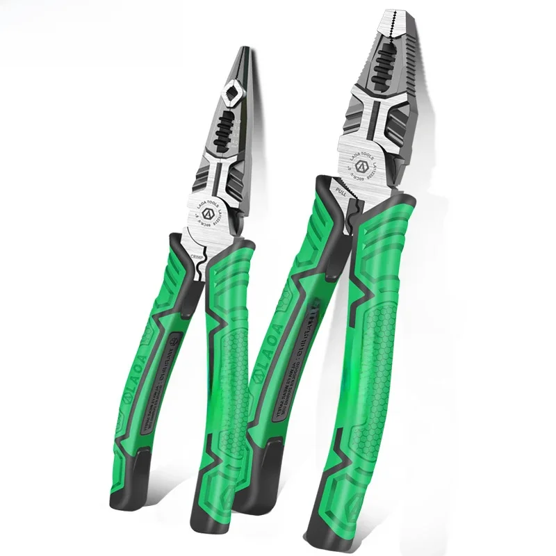 LAOA 8inch Multifunction Needle Nose Electrician Cutting Pliers Wire Stripping Terminal Crimping Hand Tools