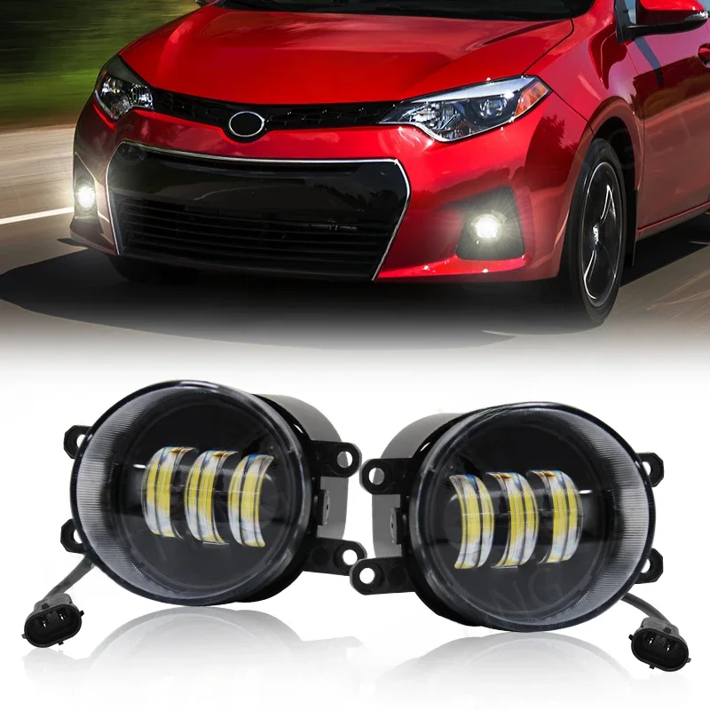 Zespół świateł przeciwmgielnych do Toyoty Corolla Camry Yaris RAV4 4Runner Prius Highlander 2011 2012 2013 Reflektor biały LED Soczewka 12V — zdjęcie 2