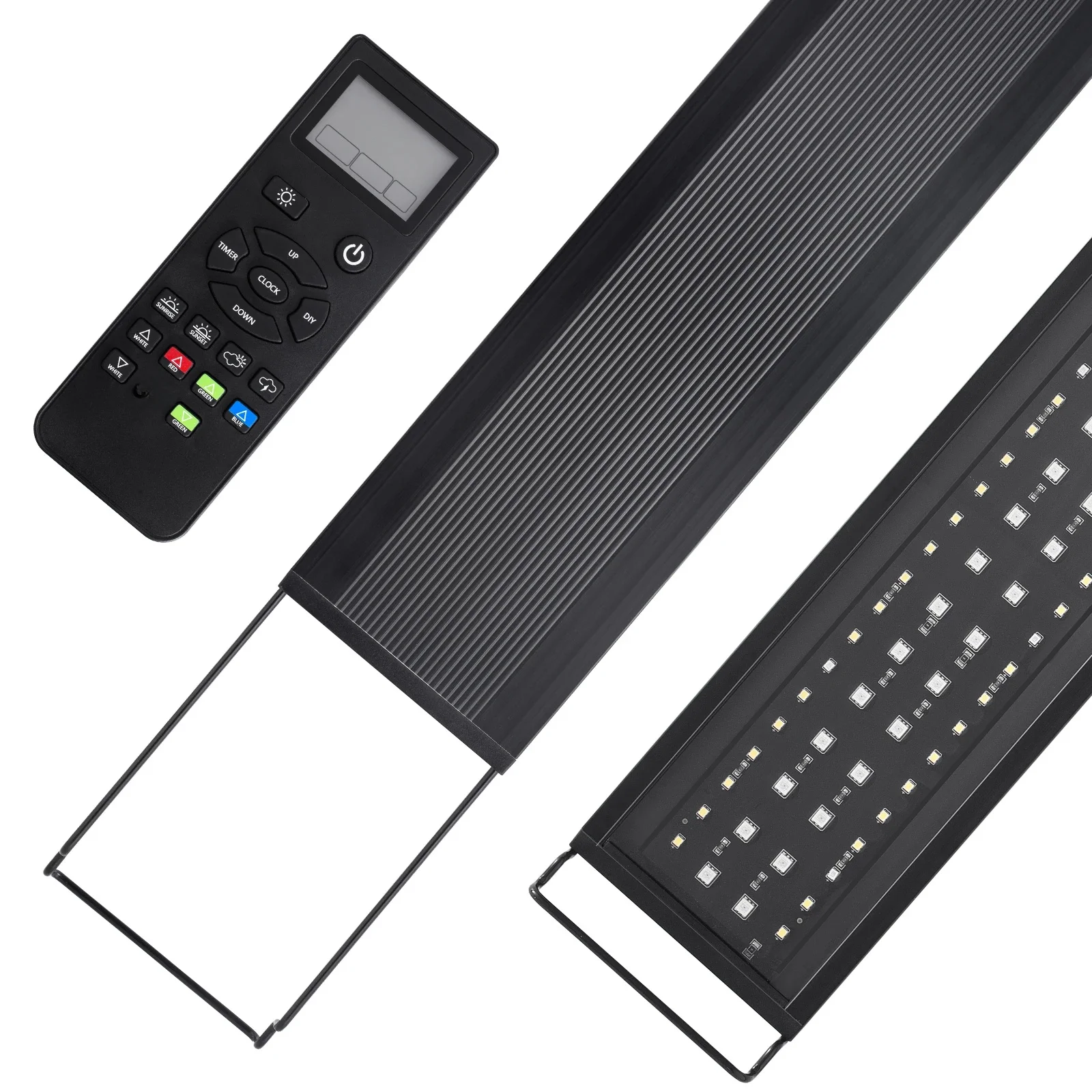 30-60 cm Aquarium Volledig spectrum met afstandsbediening LED-licht Aquarium DIY Kleurhelderheid Weermodus Plantengroeilicht IP68 - afbeelding 2