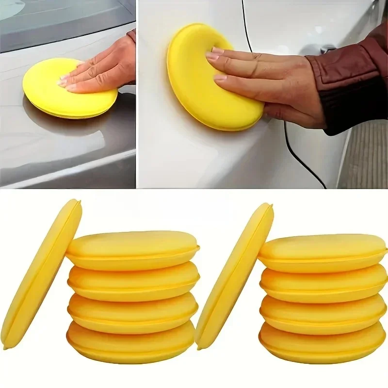 12/24Pcs Waxing Sponges Car Polishing & Detailing Ultra-Soft Foam Applicator Pads for Seamless Curing Car Wash Kit