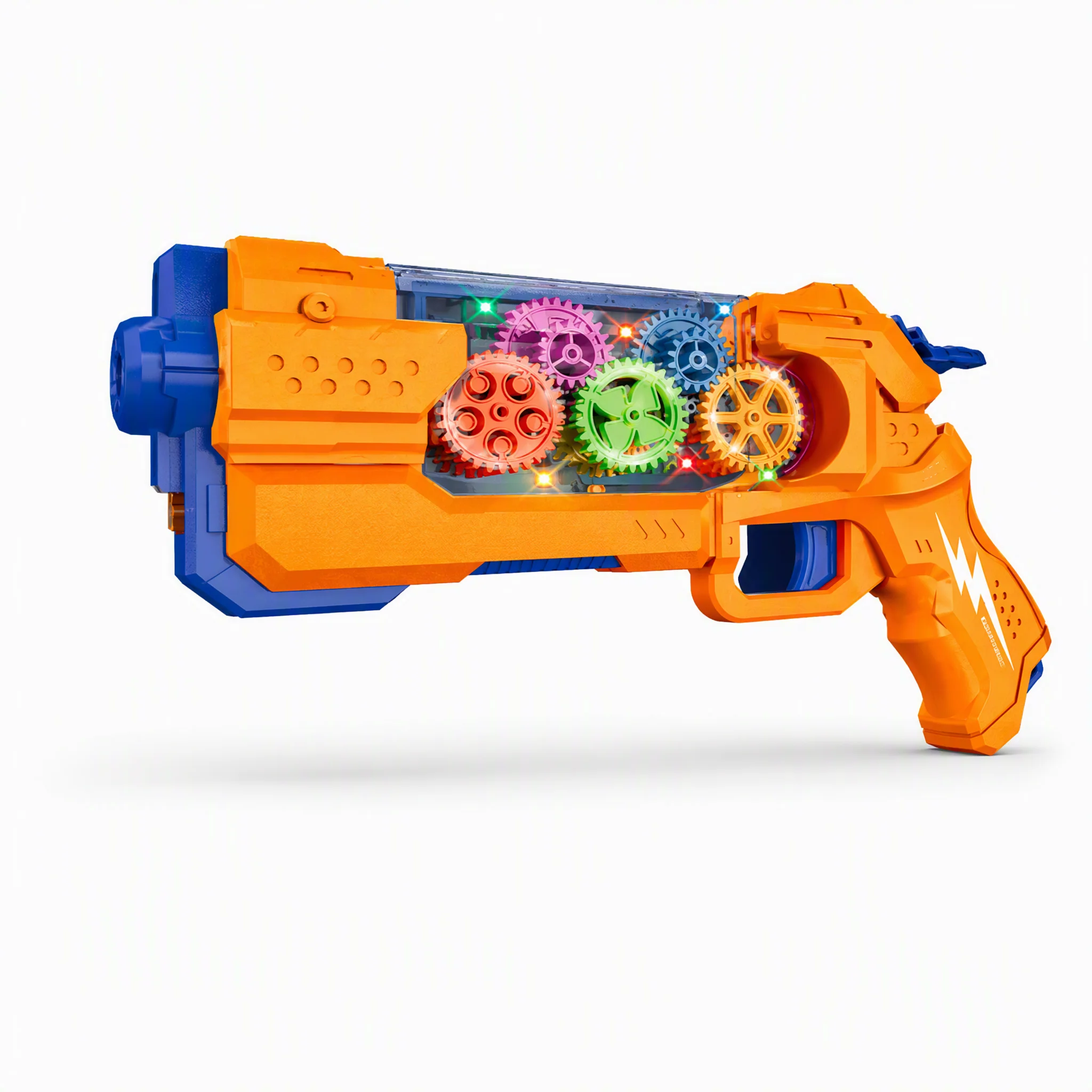 Elektrisch speelgoedpistool met spuitfunctie en LED-verlichting - Bespaar door meer te kopen, automatische werper met tandwielen voor kinderen, zomer