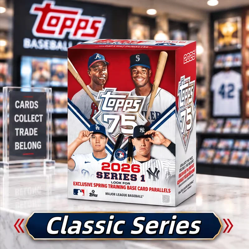 2026 Topps Series 1 Baseball Blaster Box 6 Packs 72 Cards MLB Baseball Trading Cards 75th Anniversary with Spring Training Parallels