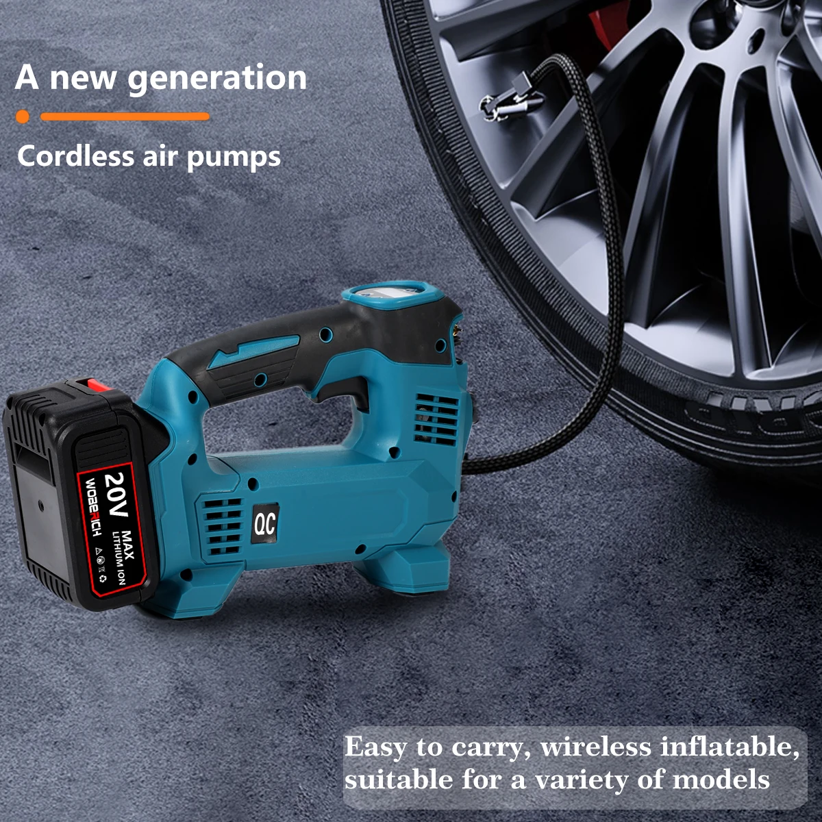 Cordless Electric Air Cup Portable because Air Compressor Handled Digital because fire Air Inflator Cup For Makita 18V Battery