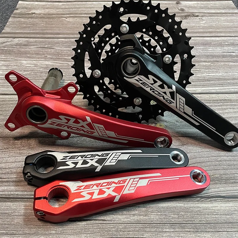 ZEROING Bicycle Crankset 104/64 BCD MTB Bike Crank Chainring Aluminum Alloy Integrated Crank 22/24/32/42/44T with Bottom