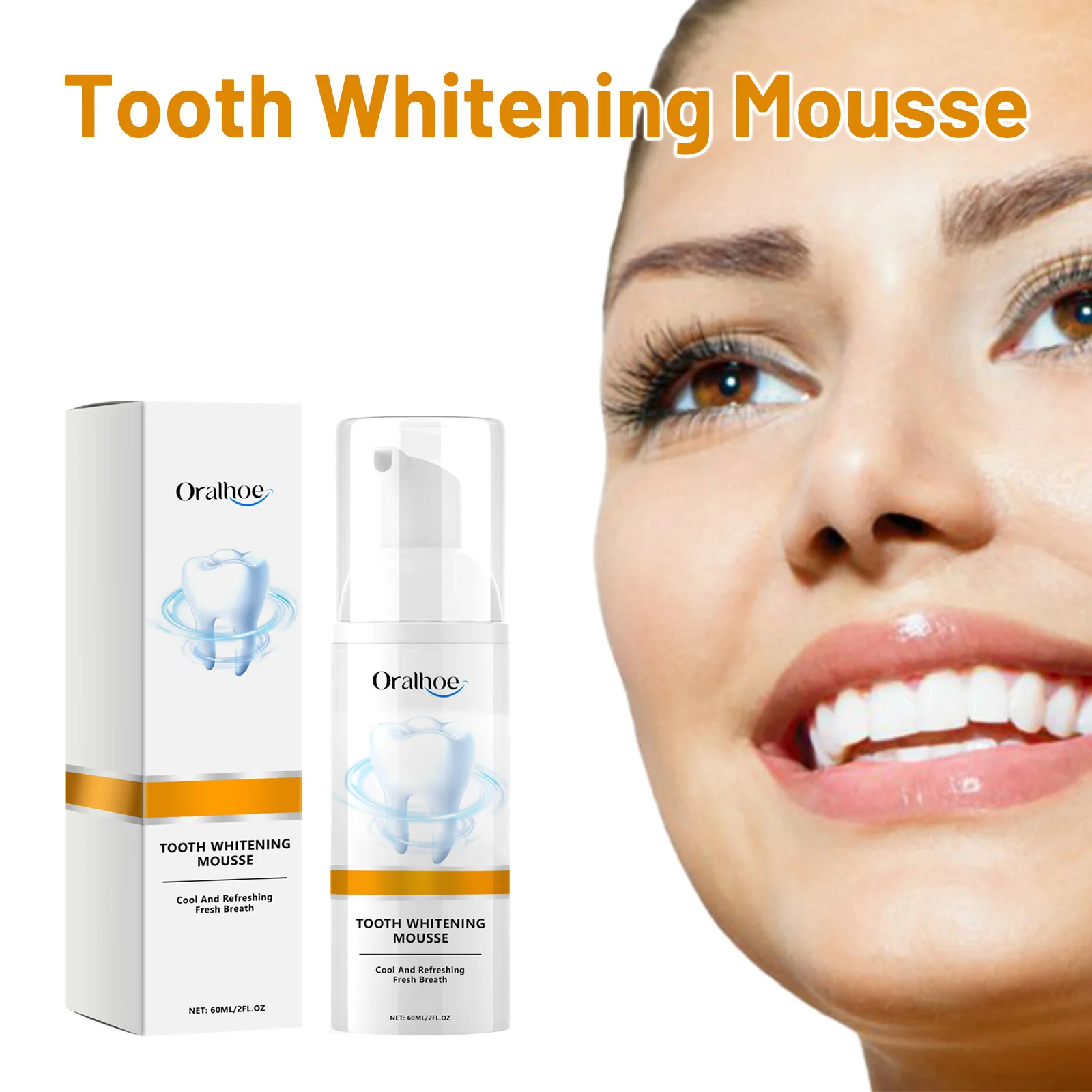 Oralhoe Teeth Whitening Staining Cleansing Mousse Removes Stains Teeth Whitening Oral Fresh Hygiene Care Mousse Toothpaste