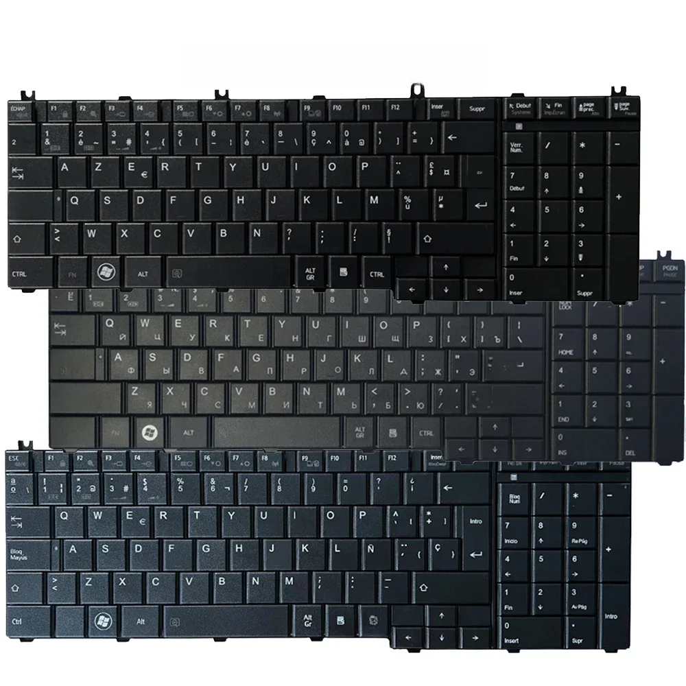 Rosyjska/amerykańska/hiszpańska/francuska/łacińska klawiatura do laptopa Toshiba Satellite C650 C650D C655 C655D C660 C660D C670 L650 L655 L655D — zdjęcie 2