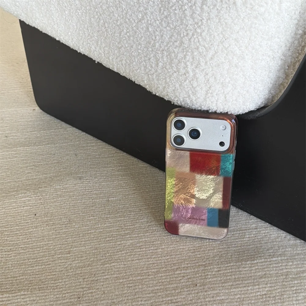 حافظة هاتف فاخرة منقوشة شاملة جديدة، مناسبة لهاتف iPhone 17 Pro، 13، 14، 15، 16 Pro Max أزياء مضادة للسقوط