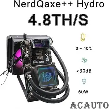 WW ¡OFERTA! Paga 5 y Lleva 8: Miner DCE para Casa Bitaxe Nerdqaxe++hydro 4.8 TH/s 120W Bitcoin Nerdminer NerdQaxe++4.8t BTC Solo Asic