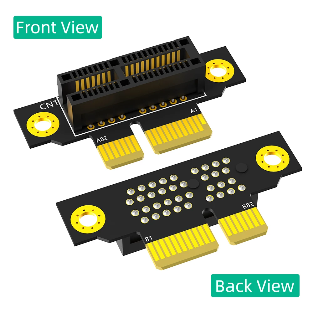 PCI-e 1 X 3.0 90 Degree Reverse Male to Female Riser Card For 1U Server (Installation Direction towards CPU) 20MM/32MM