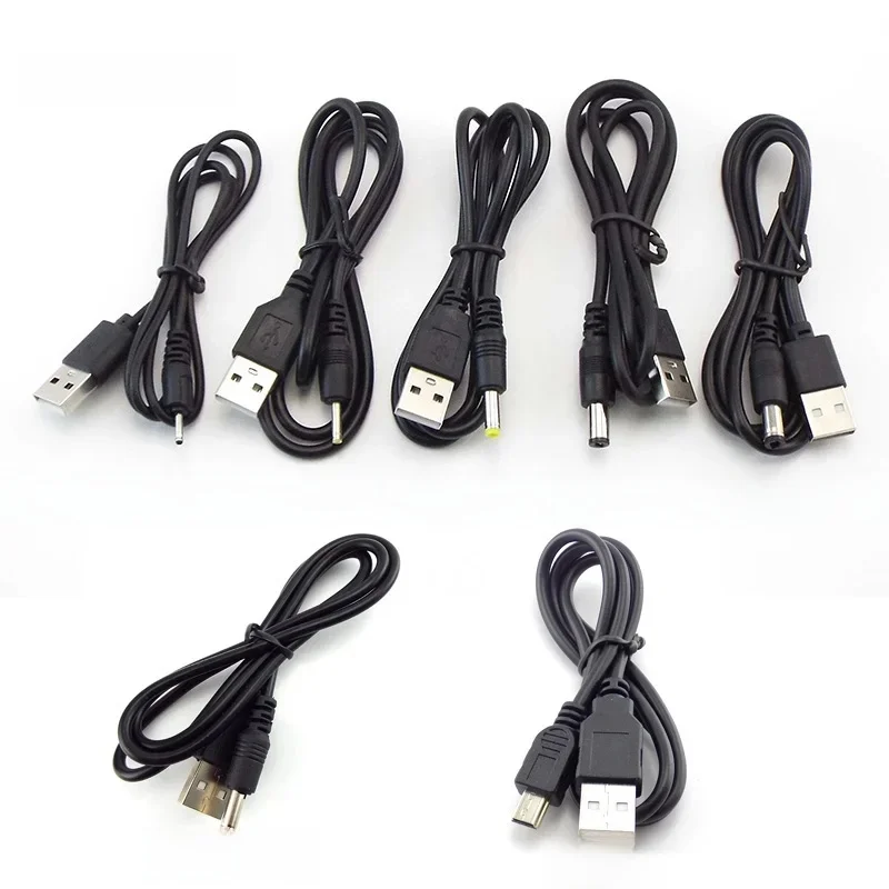 Rodzaj USB 2.5 2.1 męskiego na DC 5.5 3.5x1.35 4.0x1.7mm mini 5pin power wtyczka zasilająca Jack przedłużające złącze kabla ładowania B4 — zdjęcie 2