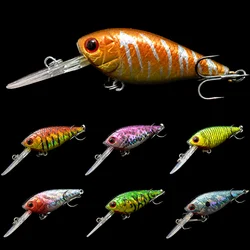 Wlure Crankbait Fishing Lure 7g 5cm Lightweight Deep Water Diver 3-4 Meters Tight Fast Wobble Epoxy Coating Treble Hooks C549