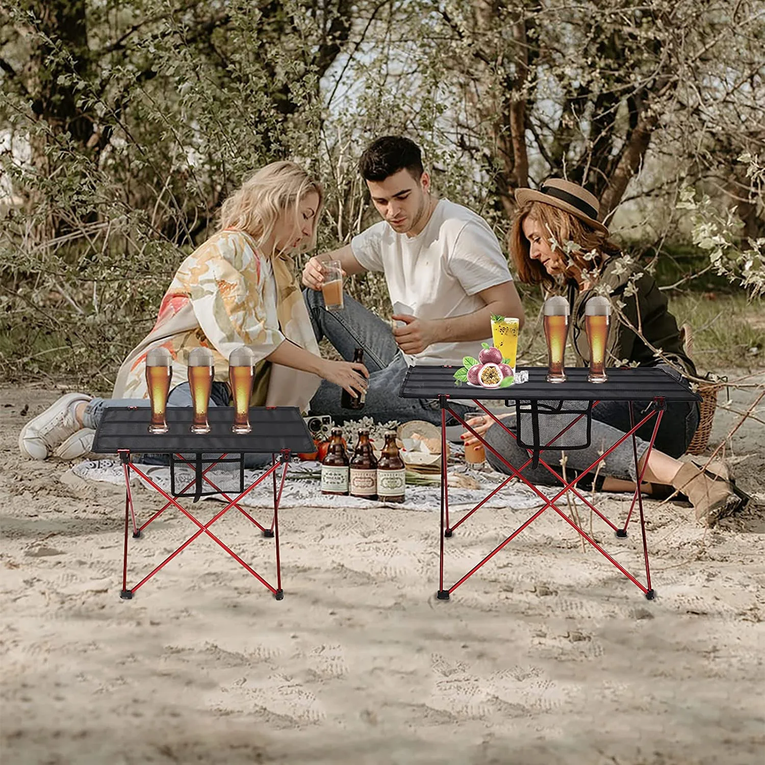 Outdoor Foldable Portable Tourist Folding Trips Patio Ultra Light Removable Small Backpacking Garden Furniture Tables Household