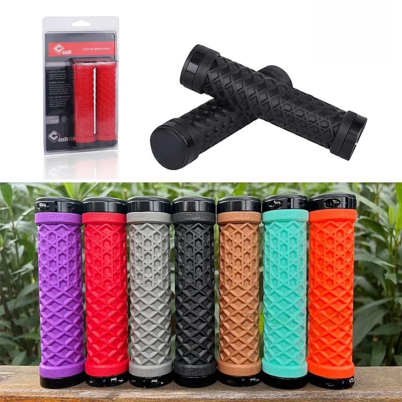 AliExpress ODI Mtb Grips Silicone Bicycle Handlebar Grips Lock Ring Mountain Bike Grip Anti-vibration Anti-skid