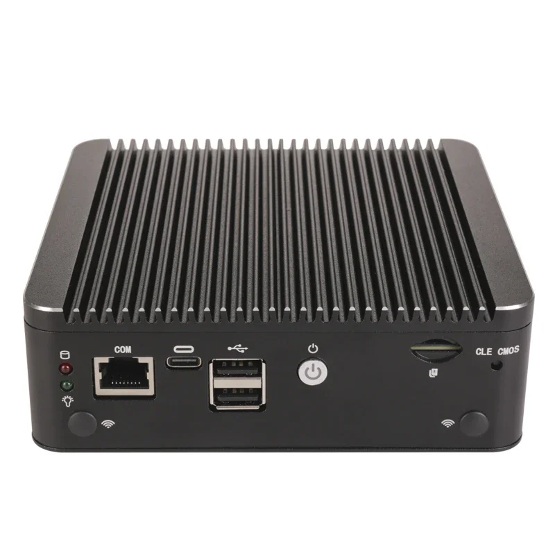 Pas cher 12e Isabel Intel N100 2.5G Routeur Doux 4x i226-V LAN 1 * COM RJ45 Fanless Mini PC Pare-enquêter Ordinateur Type-C trône fouet PVE ESXi