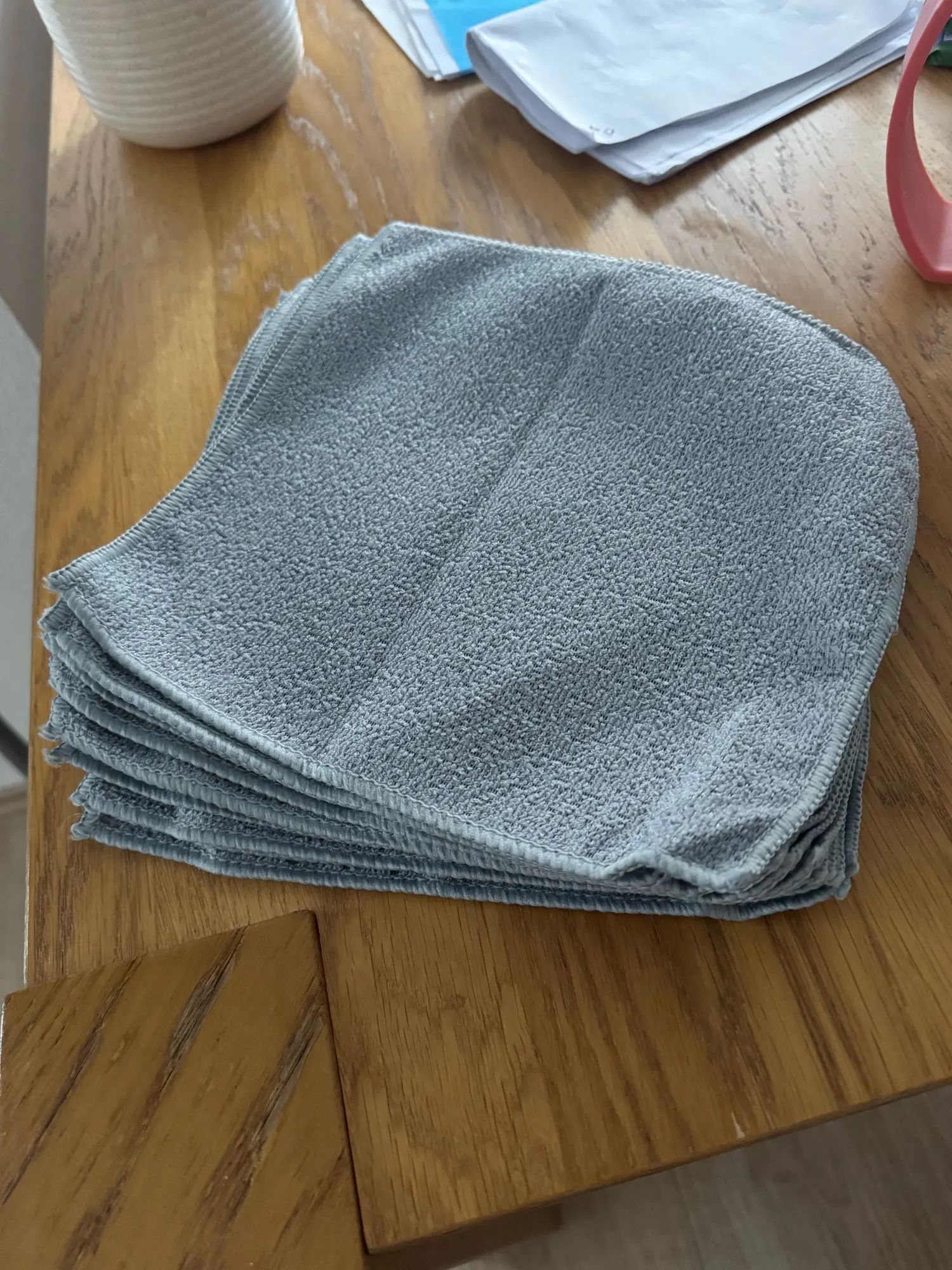 5/10/20pcs Kitchen Towel, Ultra-fine Fiber Light Gray Cleaning Cloth Set, Absorbent, Soft And Stain-removing Cloth photo review