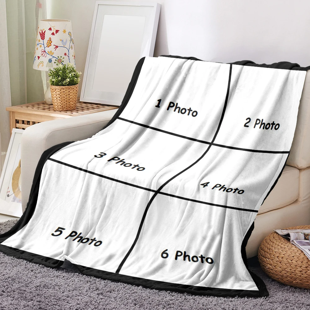 [Custom] 1pc Custom Blankets with Pictures, Outdoor Camping Blankets, Extra Soft Personalized Blankets, HD Print Custom Photo