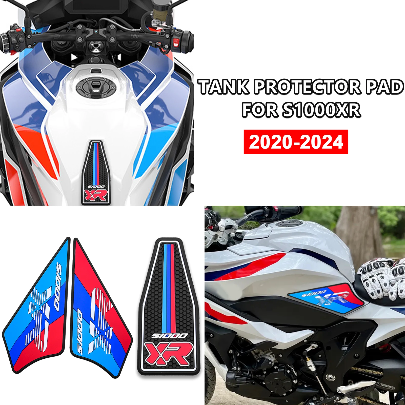 

Новые наклейки для мотоциклов, аксессуары, накладка на топливный бак, Нескользящая боковая водонепроницаемая накладка на топливный бак для BMW S1000XR M1000XR 2020-2024