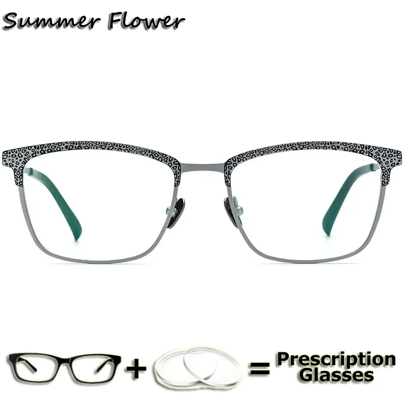 

Pure Titanium Men Fashion Eyewear Prescription Glasses Brand Designer Rectagle Frames Women Progressive Eyeglasses Frames