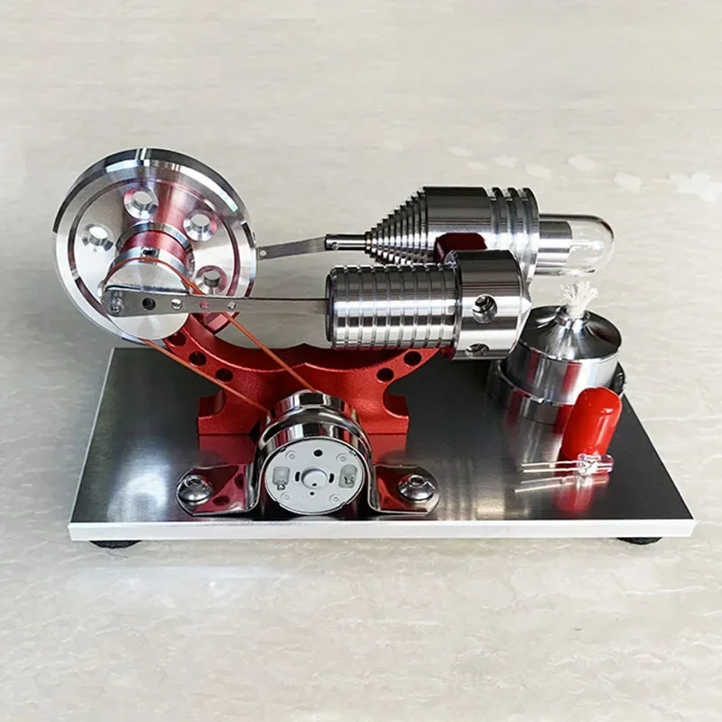 Silnik Stirlinga Mikrogenerator Model silnika parowego Technologia eksperymentu naukowego Zabawka — zdjęcie 2