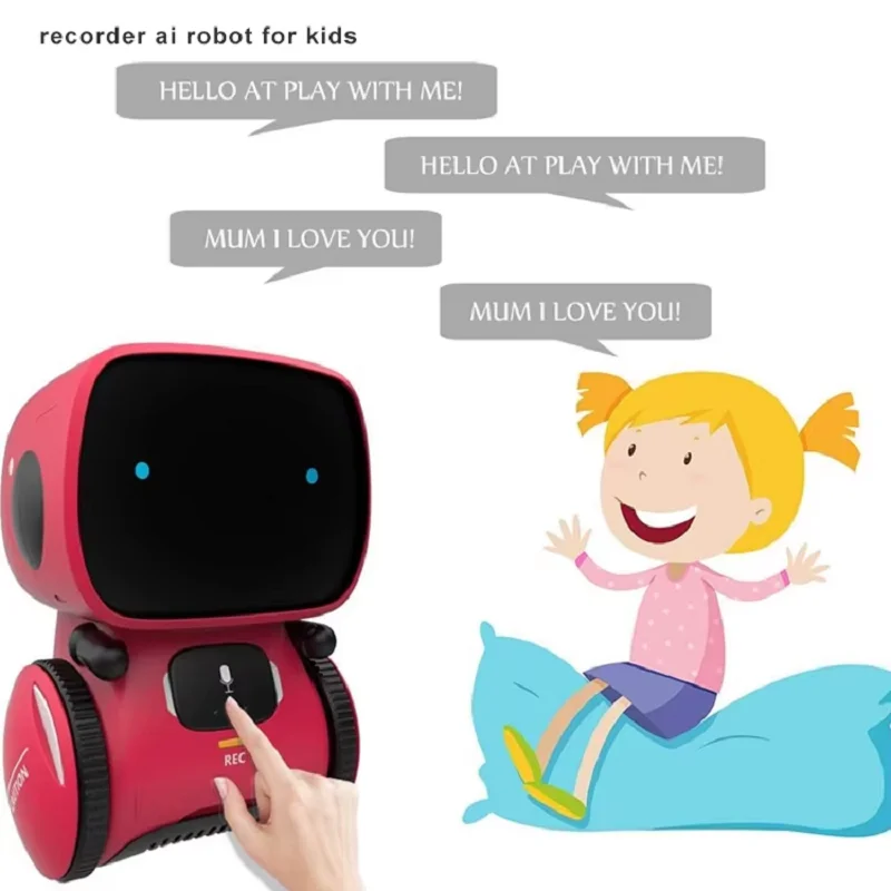 روبوت تفاعلي ذكي مع التحكم الصوتي ومستشعر اللمس والتسجيل وتكرار لعبة تعليمية لتعلم الجذعية الذكية للأطفال #2