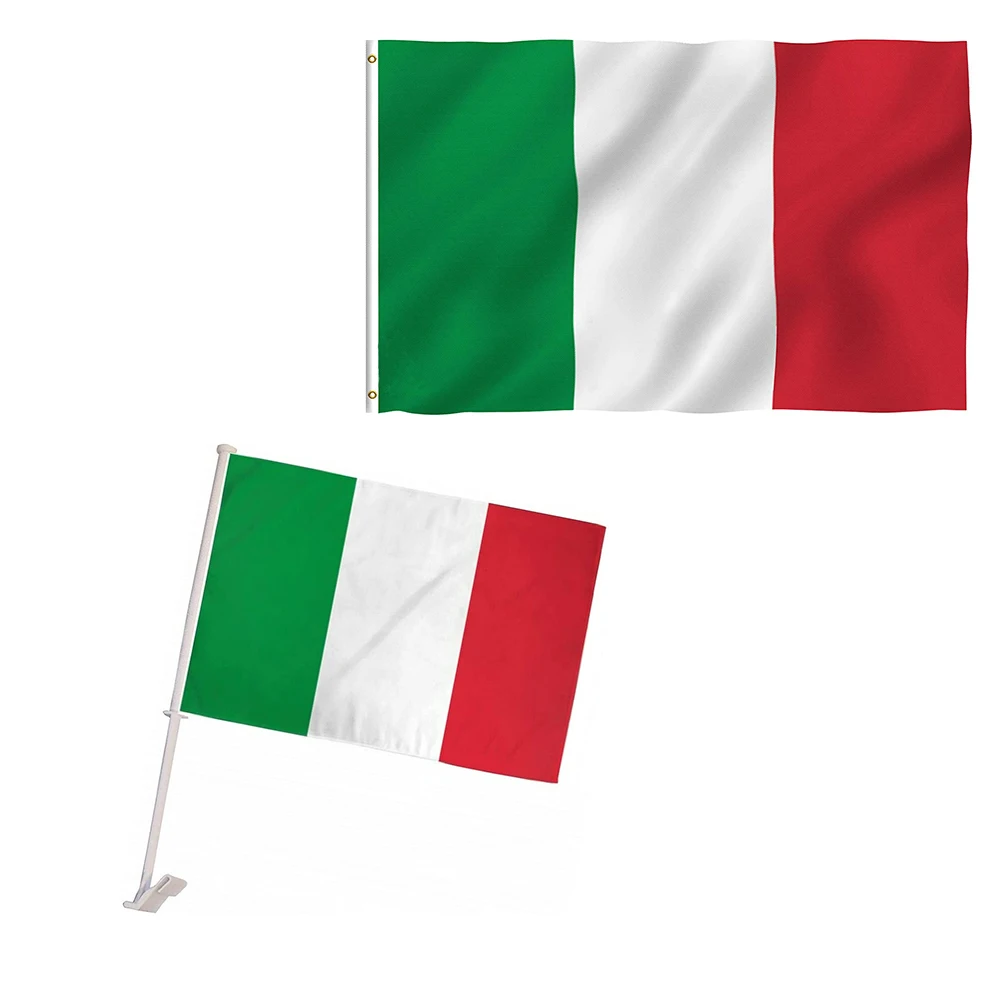 

Directly Delivery 100% Polyester Italy Car Flags