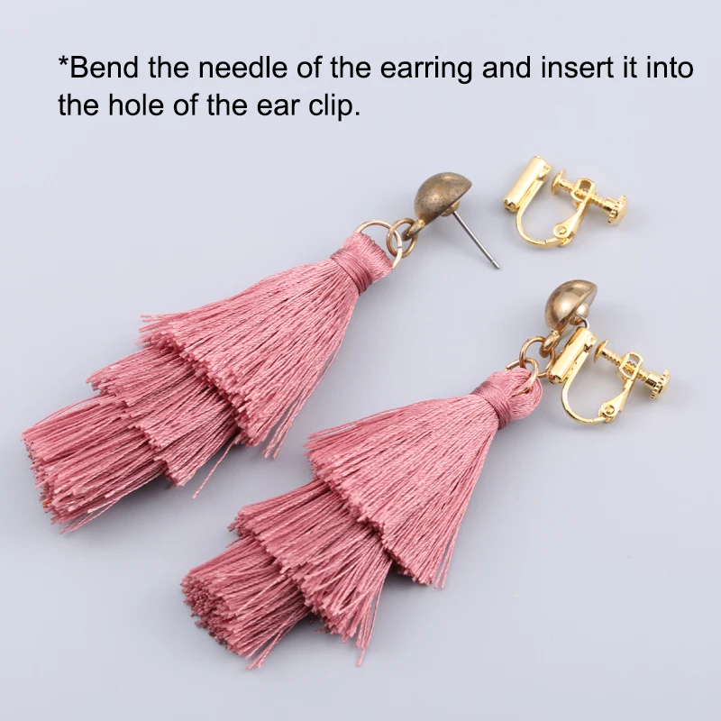2/10 Pcs,Clip On Earrings For Women，Earring Findings For Diy Jewelry Making Accessories Materials，Ear Stud Conversion Ear Clip