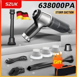 SZUK Car Vacuum CIeaner 638000Pa Mini máquina de limpeza portátil portátil poderoso ventilador aspirador para carro Casa aspirador de pó portátil，aspirador portátil，aspirador de po pó para carro