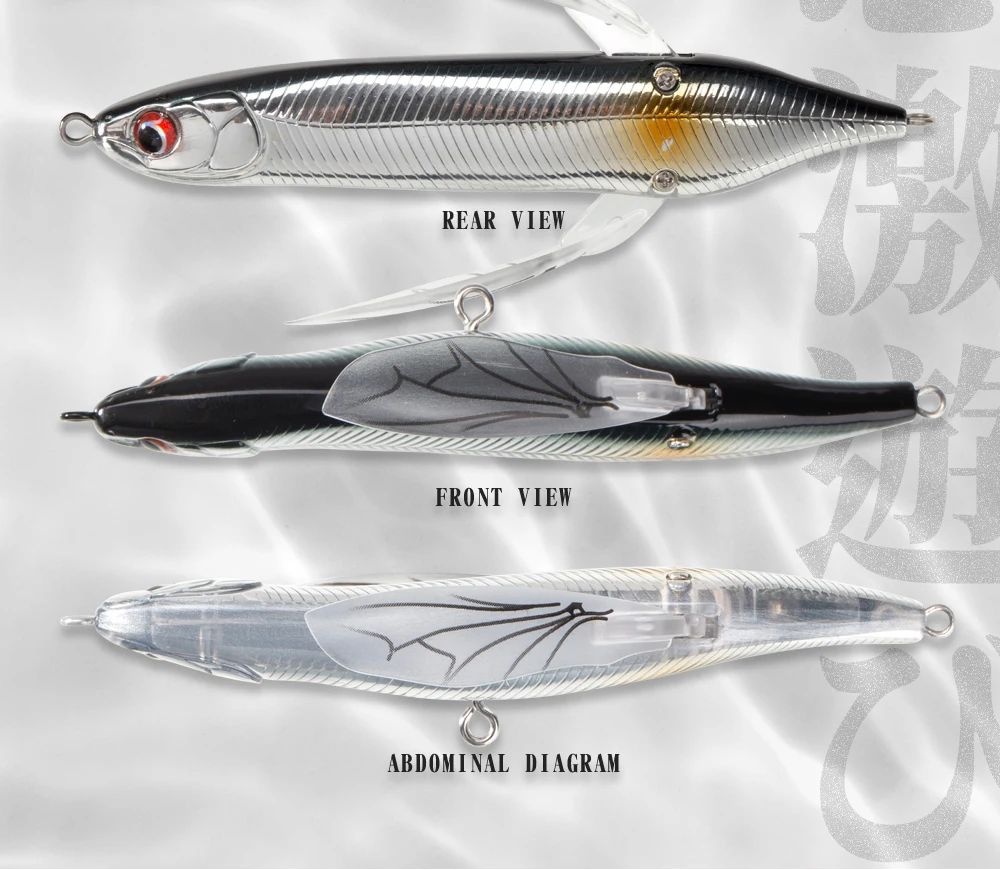 Hunthouse New Dragonfly Crawler Bleistift-Angelköder, 80 mm, 6,5 g, Oberflächen-Popper, schwimmender Topwater-Stickbait, oberflächlicher Buzzbait – Detail 8