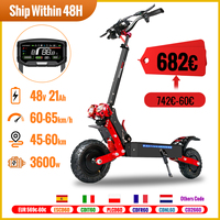 3600W Large Screen With NFC Electric Scooter 60-65km/h Dual Motor Escooter 11 Inch 48V 21Ah Foldable Powerful Electric Scooter