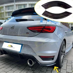 Seat Leon MK3 2012 - 2020 Aero Rear Bumper Corner Flaps Piano Gloss Black High Quality Plastic Rear Extensions Leon Cupra FR Kit