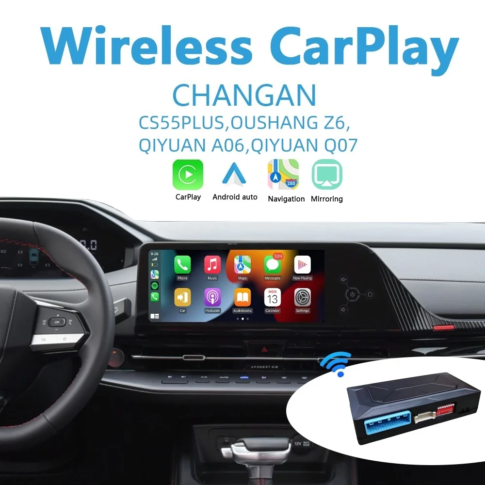 Apple CarPlay for CHANGAN CS55PLUS 2024 UNI-K UNI-V QIYUAN A05 Q05 OUSHANG Z6 Add Wireless Android Auto Support Original Camera