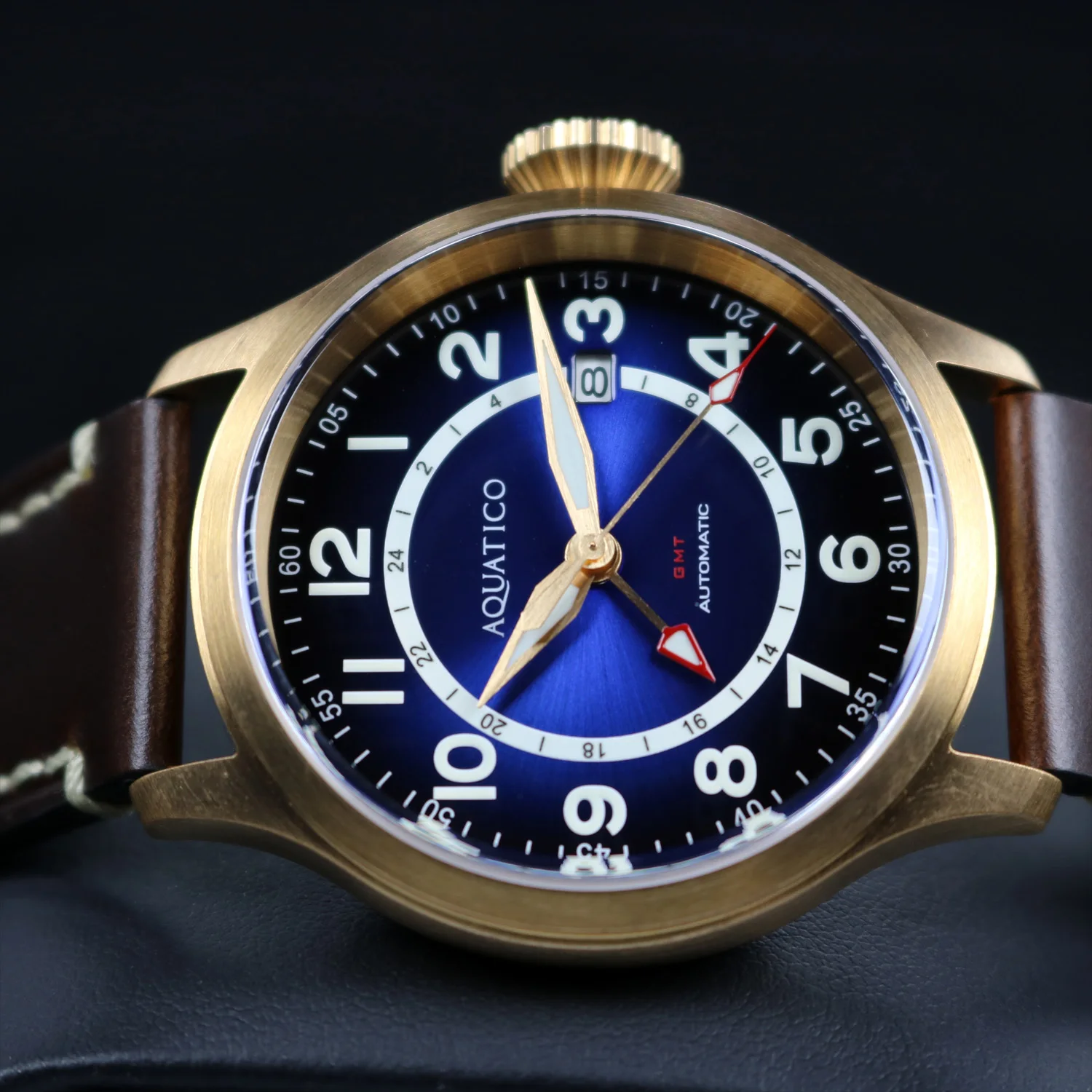 Bronze Horizon Hawk GMT Gradient Blue Enamel Dial