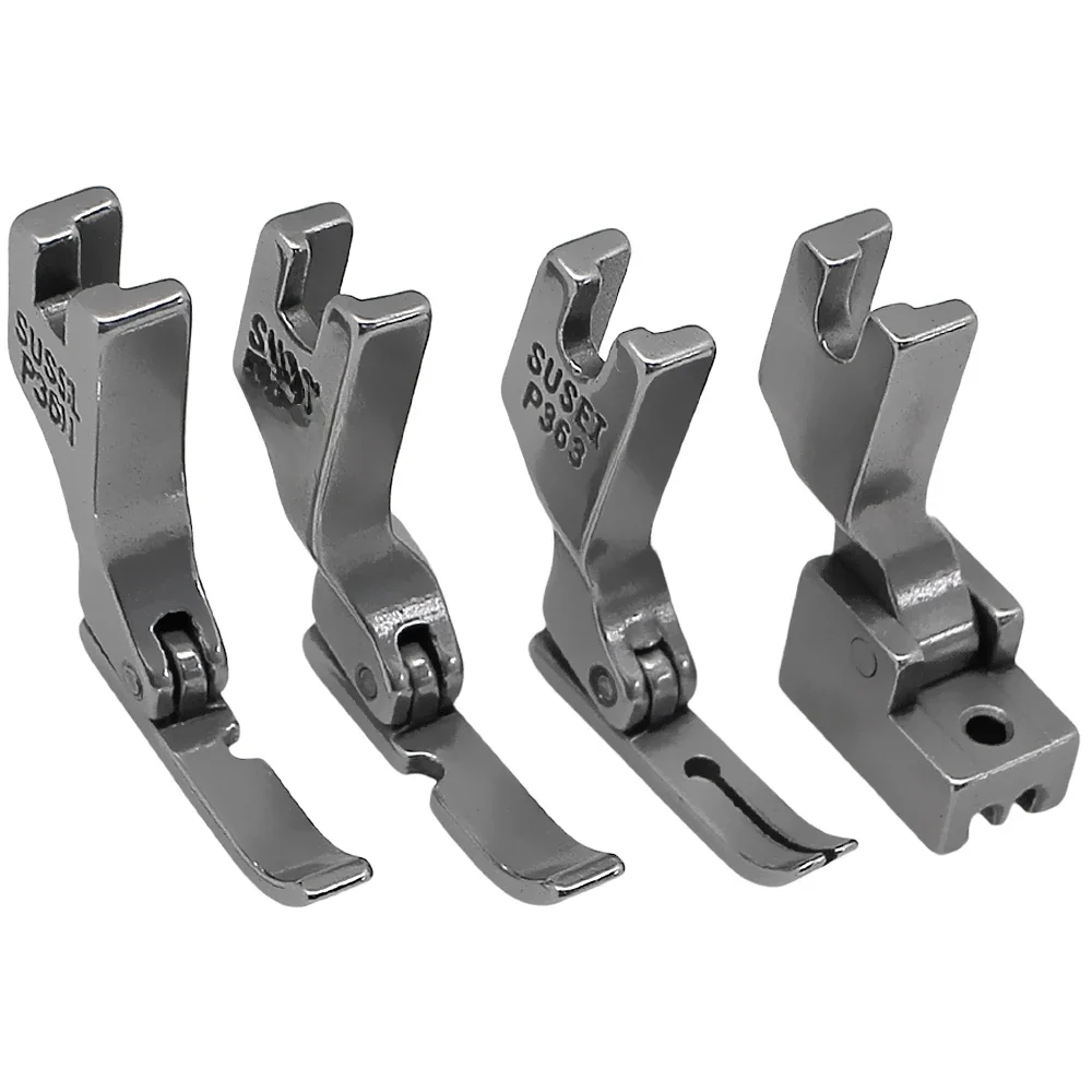 4 Stück/Set Nähfuß mit Reißverschluss # P363 + S518N + P36N + P36LN Für Singer Brother Juki Industrielle Steppstich Nähmaschine Zubehör
