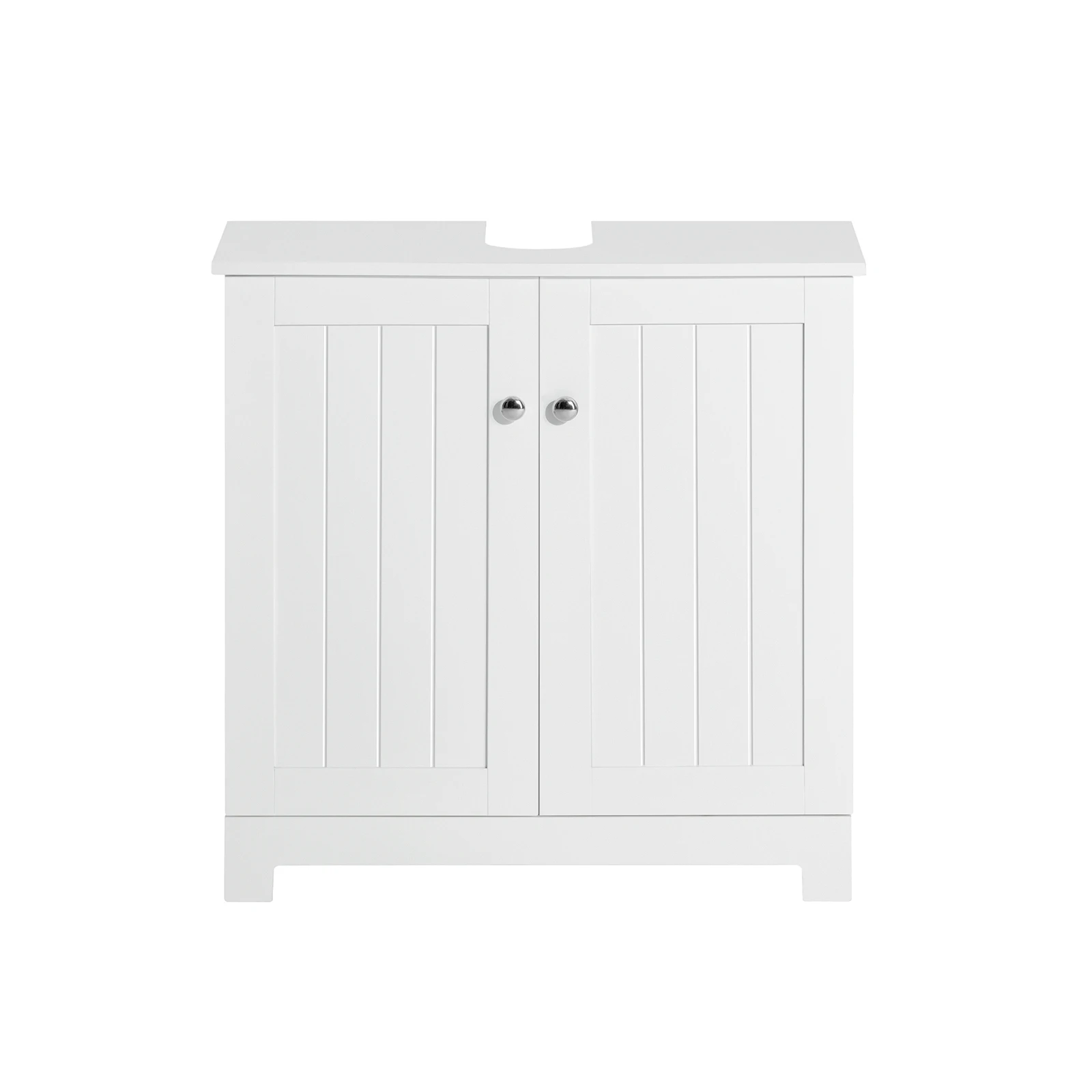 BZR18-W Waschbeckenunterschrank Badschrank Waschtisch Unterschrank Badmöbel weiß bht ca 60x60x29cm - Sobuy