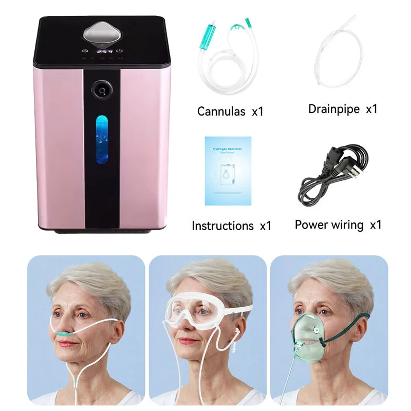 900ML Hydrogen Inhalation Machine with PEM Water Ionizer HO Mixed Pure H2 Gas Generator Maker Cellular Repair at Home Office