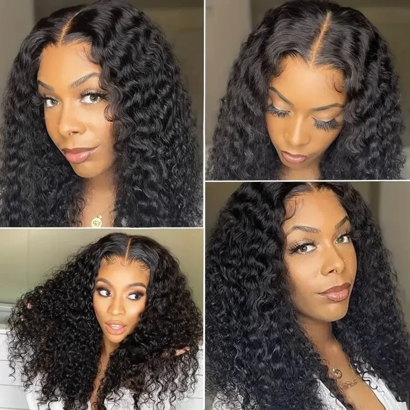 Alimice Glueless Deep Wave Wigs 4x4 Lace For Women Human Hair Wigs