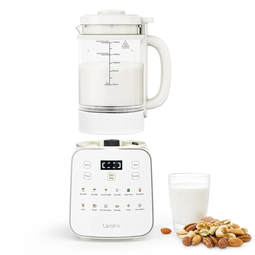 

Livatro Nut Milk Maker, 1500 ml, Beige