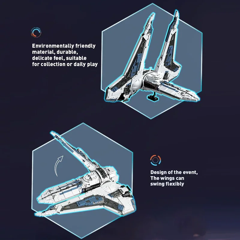 2948 قطعة اللبنات المركبة الفضائية MOC سفينة الفضاء سفينة الفضاء نموذج الربط الجمعية الطوب لغز لعب الأطفال أطفال الكبار هدية