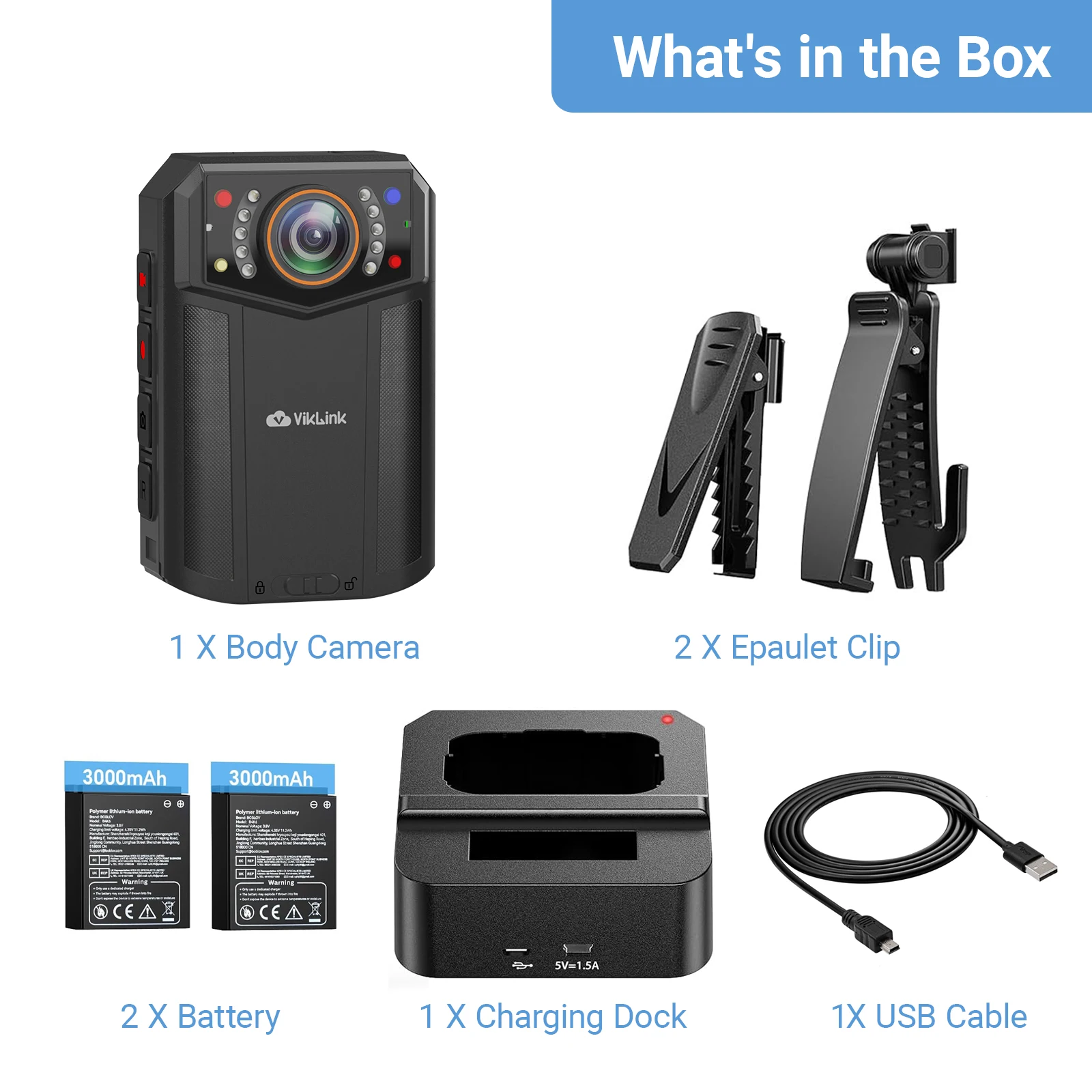 Câmera corporal vestível de 4kw com lente grande angular de 54mp, visão noturna, detecção de movimento e gps wi-fi para gravação de vídeo pessoal ao ar livre