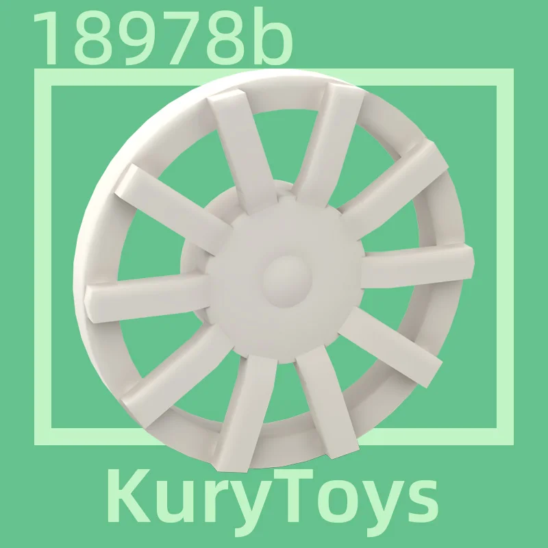 

Kury Toys DIY MOC For 18978b, 10 шт., детали для строительных блоков, крышка колеса, 10 спиц, для колеса 18976